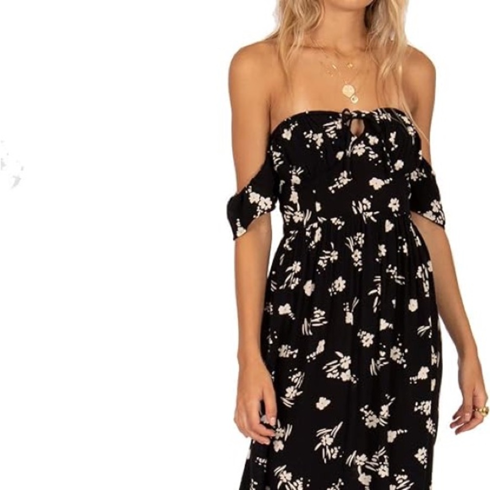 AMUSE SOCIETY Regency Off the Shoulder Midi Dress Floral Print